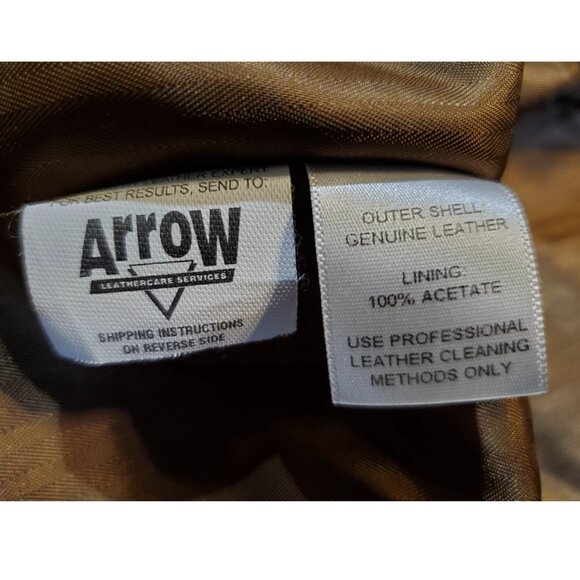 Vtg ORVIS Lone Pine Brown Leather Jacket | Made in USA | 42 - Picture 16 of 16